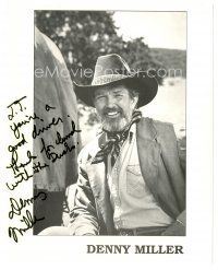 5a705 DENNY MILLER signed 8x10 REPRO still '80s great cowboy portrait later in his career!