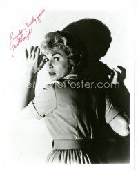 5a765 JANET LEIGH signed 8x10 REPRO still '80s classic terrified close up from Hitchcock's Psycho!