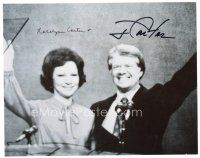 5a772 JIMMY CARTER/ROSALYNN CARTER signed 8x10 REPRO still '80s former U.S. President & his wife!
