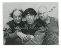 5a776 JOE DERITA signed 8x10 REPRO still '80s Three Stooges c/u with Moe Howard & Larry Fine!