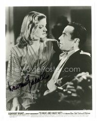5a803 LAUREN BACALL signed 8x10 REPRO still '80s with Humphrey Bogart in To Have and Have Not!