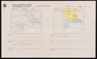 5a026 FAMILY GUY animation art '00s Seth McFarlane cartoon, Stewie hitting Lois with lamp!