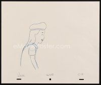 5a048 KING OF THE HILL animation art '00s cartoon pencil drawing of Connie with beret!