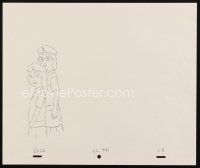 5a050 KING OF THE HILL animation art '00s cartoon pencil drawing of two angry girl scouts!