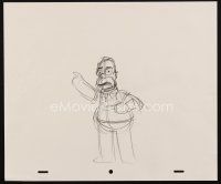 5a002 SIMPSONS animation art '00s cartoon pencil drawing of Homer with mouth open & hand up!