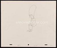 5a013 SIMPSONS animation art '00s cartoon pencil drawing of Marge sitting down!