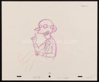 5a016 SIMPSONS animation art '00s cartoon pencil drawing of Mr. Burns smiling really big!