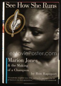 5a321 MARION JONES signed second edition hardcover book '00 See How She Runs, Making of a Champion!