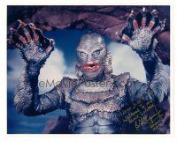 5a668 BEN CHAPMAN signed color 8x10 REPRO still '98 as Gill Man in Creature from the Black Lagoon!