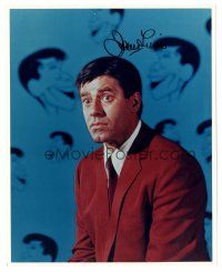 5a771 JERRY LEWIS signed color 8x10 REPRO still '90s great wacky portrait of the comic legend!