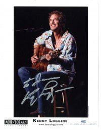 5a412 KENNY LOGGINS signed color 8x10 publicity still '00s the famous singer with guitar on stage!