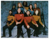 5a805 LAVAR BURTON signed color 8x10 REPRO still '00s Star Trek: The Next Generation cast portrait!