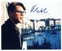 5a825 MATT DAMON signed color 8x10 REPRO still '01 close up outdoors from The Talented Mr. Ripley!