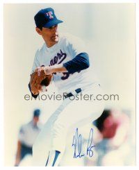 5a832 NOLAN RYAN signed color 8x10 REPRO still '94 great c/u of the Texas Rangers baseball pitcher