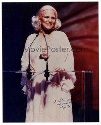 5a839 PEGGY LEE signed color 8x10 REPRO still '90s c/u of the singer/actress late in her career!