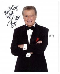5a847 REGIS PHILBIN signed color 8x10 REPRO still '00s the famous TV host smiling in tuxedo!