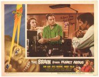 5a186 BRAIN FROM PLANET AROUS signed LC #7 '57 by John Agar, the most feared man in the universe!