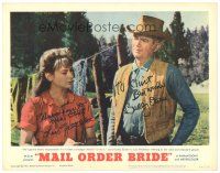 5a216 MAIL ORDER BRIDE signed LC #1 '64 by BOTH Lois Nettleton AND Buddy Ebsen, close up together!