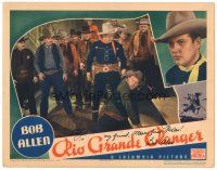 5a229 RIO GRANDE RANGER signed LC '36 by Bob Allen, cowboy crowd watches him beat up a bad guy!