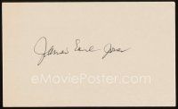 5a354 JAMES EARL JONES signed 3x5 index card '80s can be framed & displayed with still or repro!