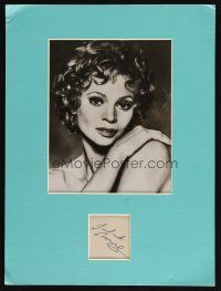 5a091 JULIET PROWSE signed matted display '60s signed index card matted with cool REPRO!