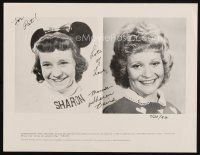 5a291 SHARON BAIRD signed 8.5x11 publicity photo page '92 now & then photos of the Mouseketeer!