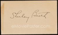5a358 SHIRLEY BOOTH signed 3x5 index card '80s can be framed & displayed with vintage still or repro