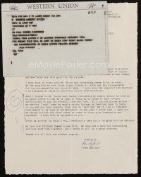 5a079 SVEN NYKVIST signed letter '71 he just finished Bergman's The Touch & he thinks it is great!