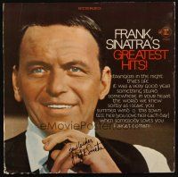5a095 FRANK SINATRA signed 33 1/3RPM record '68 his greatest hits album!