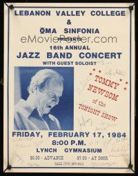 5a136 16TH ANNUAL JAZZ BAND CONCERT signed 17x22 concert poster '84 by Tommy Newsom & 18 others!