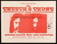 5a154 CHEECH & CHONG SHOW signed 17x22 REPRO poster '95 by Chong, on a classic concert poster!