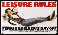 5a128 FERRIS BUELLER'S DAY OFF signed commercial poster '86 by Matthew Broderick, teen classic!