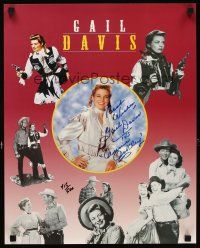 5a142 GAIL DAVIS signed limited edition 16x20 poster '90s as TV's Annie Oakley, 415 of 500!