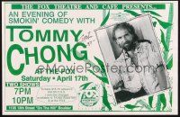 5a147 TOMMY CHONG AT THE FOX signed special 11x17 poster '97 an evening of smoking comedy!