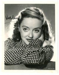 5a671 BETTE DAVIS signed 8x10 REPRO still '80s close up smiling portrait from Payment On Demand!