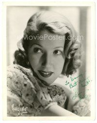 5a447 BETTY KEAN signed 8x10.25 still '40s super close portrait of the actress by Maurice Seymour!
