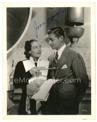 5a550 JOAN CRAWFORD signed 8x10 still '34 giving brush to Clark Gable in Forsaking All Others!
