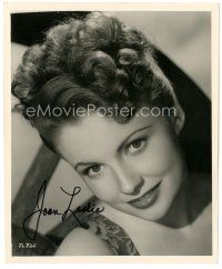 5a554 JOAN LESLIE signed 8x10 key book still '40s great super close up of the pretty actress!