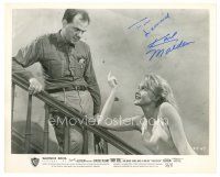 5a565 KARL MALDEN signed 8x10 still '57 looking down stairs at sexy Carroll Baker in Baby Doll!
