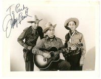 5a636 JOHNNY BOND signed 8x10 still '40s close up with Jimmy Wakely from Deep in the Heart of Texas!