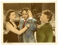 5a605 MYRNA LOY signed Color Glos 8x10 still '41 great close up with William Powell in Love Crazy!