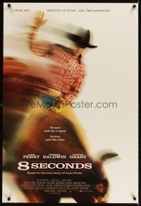 5b015 8 SECONDS 1sh '94 James Rebhorn, cool image of Luke Perry as Lane Frost!
