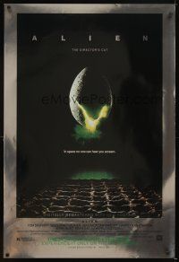 5b028 ALIEN style A foil heavy stock 1sh R03 Ridley Scott sci-fi classic, cool hatching egg image!