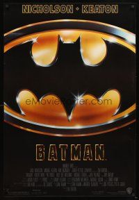 5b062 BATMAN 1sh '89 directed by Tim Burton, cool image of Bat logo!