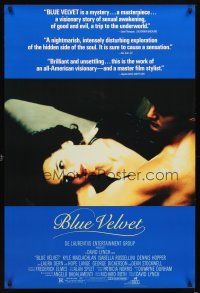 5b087 BLUE VELVET 1sh '86 directed by David Lynch, sexy Isabella Rossellini, Kyle McLachlan