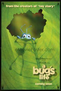 5b104 BUG'S LIFE DS advance 1sh '98 Walt Disney, Pixar CG, cute art of peeking ant!