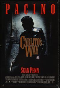 5b113 CARLITO'S WAY int'l DS 1sh '93 Al Pacino, Sean Penn, Penelope Ann Miller, Brian De Palma!