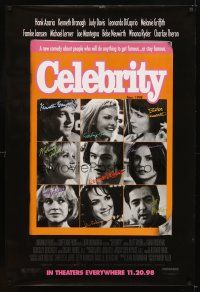 5b123 CELEBRITY advance 1sh '98 Woody Allen, Hank Azaria, Charlize Theron, Leonardo DiCaprio