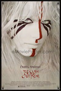 5b135 CLAN OF THE CAVE BEAR 1sh '86 fantastic image of Daryl Hannah in tribal make up!