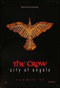 5b151 CROW: CITY OF ANGELS teaser 1sh '96 Tim Pope directed, believe in the power of another!